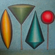 Ülo Soosteri teos “Modernsed kadakad” (1966) õli, lõuend, pasta.