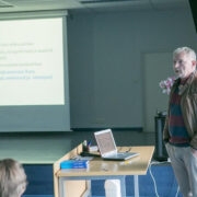 Toomas Saat esinemas konverentsil “Meri kui elatusallikas!?”.