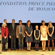 Auhinnad anti üle Monte Carlo ooperimajas, pildil on Erkki-Sven Tüür vasakult neljas.