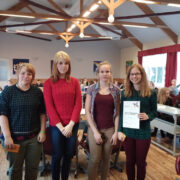 Võistkond Mullikad. Vasakult Anneli Jaanus, Merit Rebase, Anet Post, Annaliisa Post