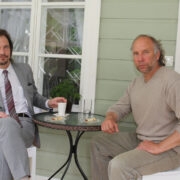 Kultuuriminister Indrek Saar ja SA Hiiumaa Muuseumid juhataja Toomas Kokovkin.