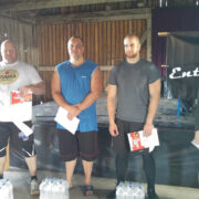 Rammumeeste esikolmik (vasakult) Andres Raudsepp, Vaiko Kivi, Siim Salin ja Hiiumaa tugevaim naine Ave Tüür.