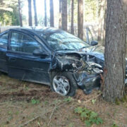 Õnnetusse sattunud auto.