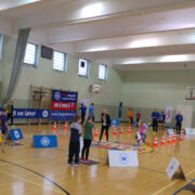 Jalgpalli osavusfestivali võistlused Kärdla kooli võimlas.