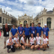 Alumine rida vasakult: Ann-Ly Kibuspuu, Kelly Nurk, Marta Eller, Annabel Pielberg, Kristina Joarand, Anna-Brita Tall. Tagumine rida: treener Toivo Pruul, Marcus Mäll, Edgar Liiber, Karel-Sander Kljuzin, Hendrik Lillemets, Priit Sauer, Jaan-Martin Ugam.
