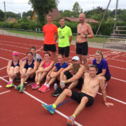 Tunnijooksu läbinud 11 vaprat peale finišit, taga keskel meeste võitja Kustu Künnapas, esireas paremalt esimene André Abner, tema taga naiste võitja Anni Kingsepp.