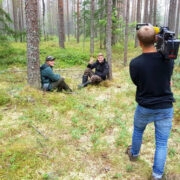 Riin Viigipuu ja “Osooni” saatejuhi Sander Loite vestlus võetakse filmilindile.