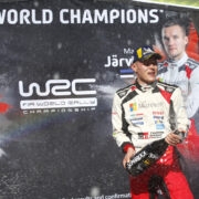 Ott Tänak ja Martin Järveoja krooniti Kataloonias esimeste eestlastena autoralli maailmameistriteks.