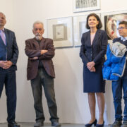 Hetk näituse avamiselt, Austria suursaadik dr Julius Lauritsch, Harri Rinne, Karin Lauritsch ja Emili Lauritsch.