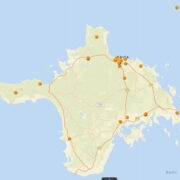 Hispaania teeteo levikukaardil on näha selle võõrliigi senised leiukohad Hiiumaal.
