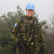 Kaili Uusoja Scoutspataljoni täisvarustuses.