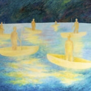 Johanna Mudist. “Kohtumine keskel”. Õlivärv lõuendil. 2021